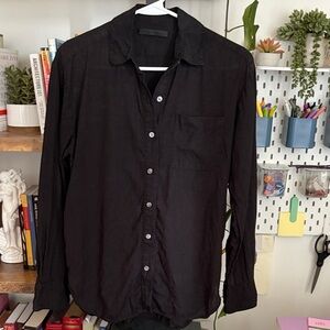 Jenni Kayne Linen Black Button-Up Shirt